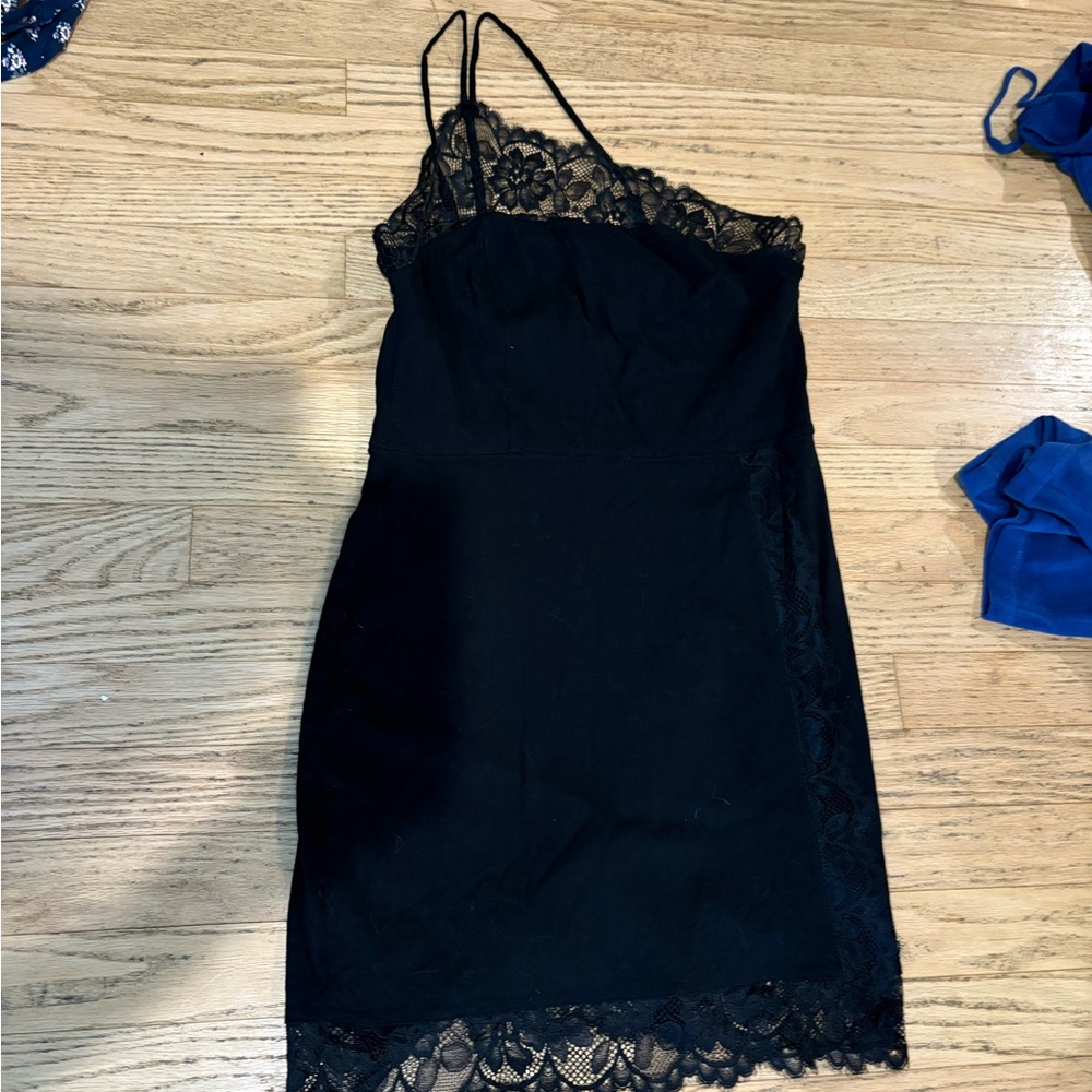 Free People Black One Shoulder Dress